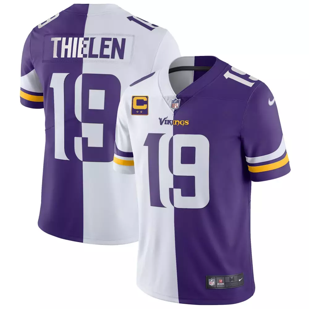 Youth Minnesota Vikings Thielen 19 Purple & White Jersey | 2023 All Stitched Vapor Edition | Fan Gear for Game Day | For Men, Women & Youth