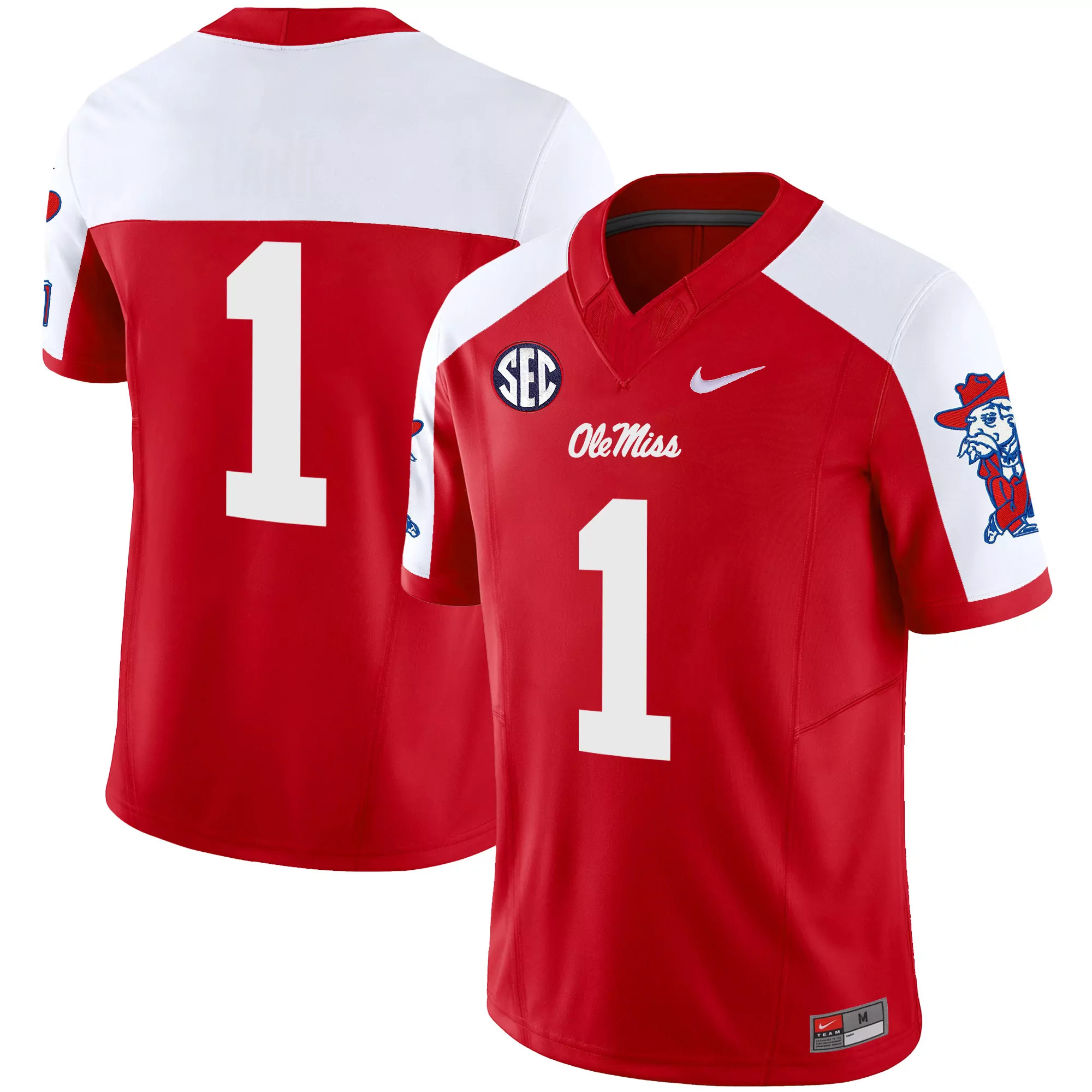 youth ole miss rebels red vapor limited jersey 1 2023 all stitched