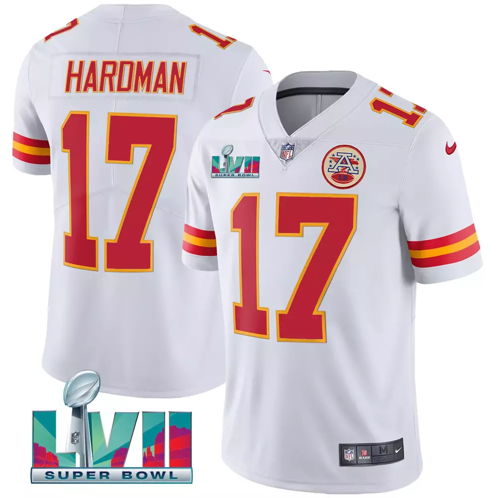 Youth Kansas City Chiefs Super Bowl Lvii Hardman 17 Red Jersey All Stitched Name Patch 2023