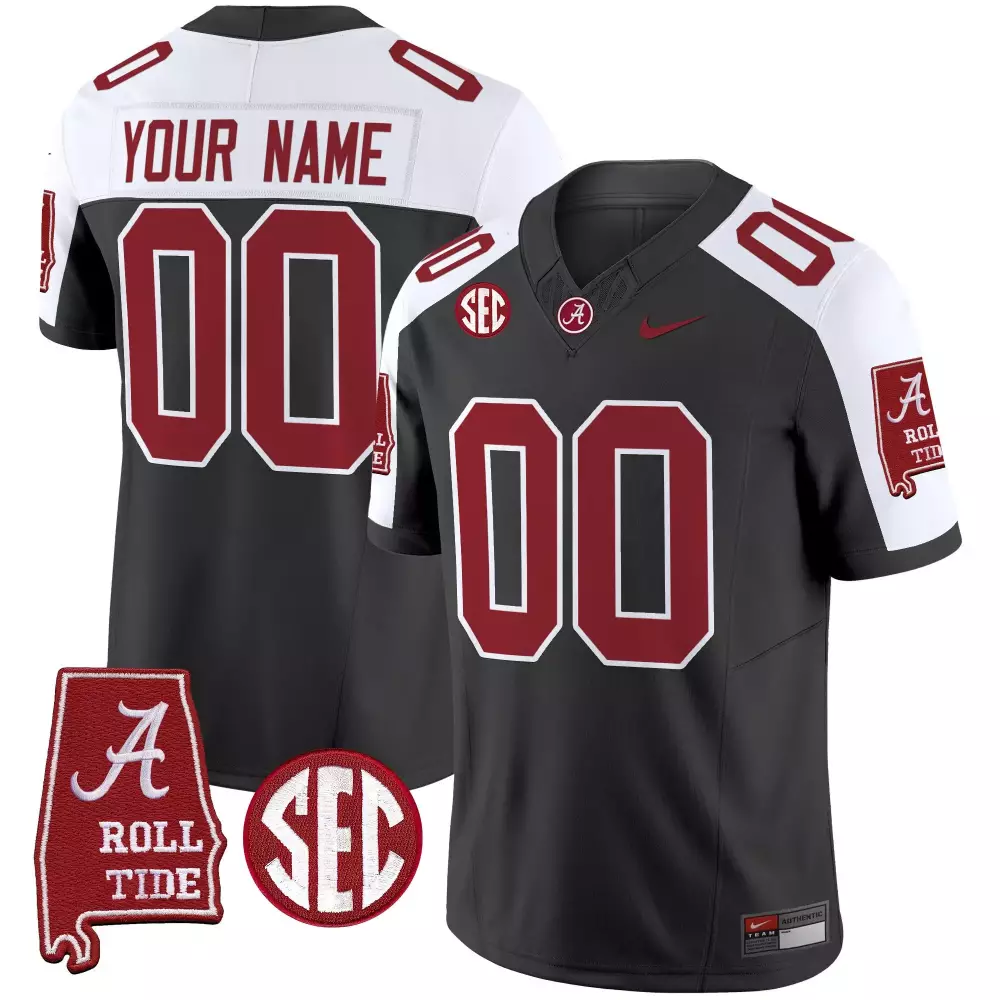 Alabama Crimson Tide Rose Bowl Patch Vapor Limited Jersey | Black Alternate Stitched | Perfect for Game Day | For Men, Women & Youth