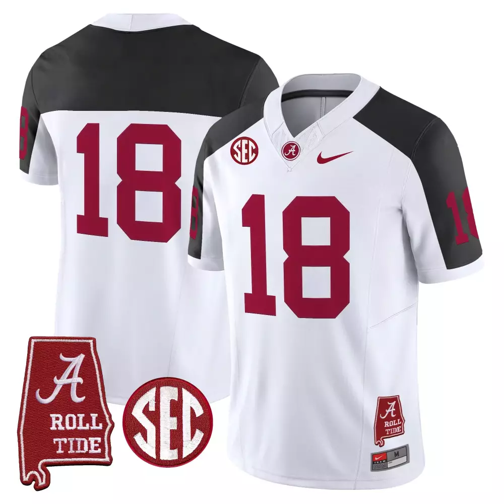 Alabama Crimson Tide Rose Bowl Patch Vapor Limited Jersey | Black Alternate Stitched | Perfect for Game Day | For Men, Women & Youth