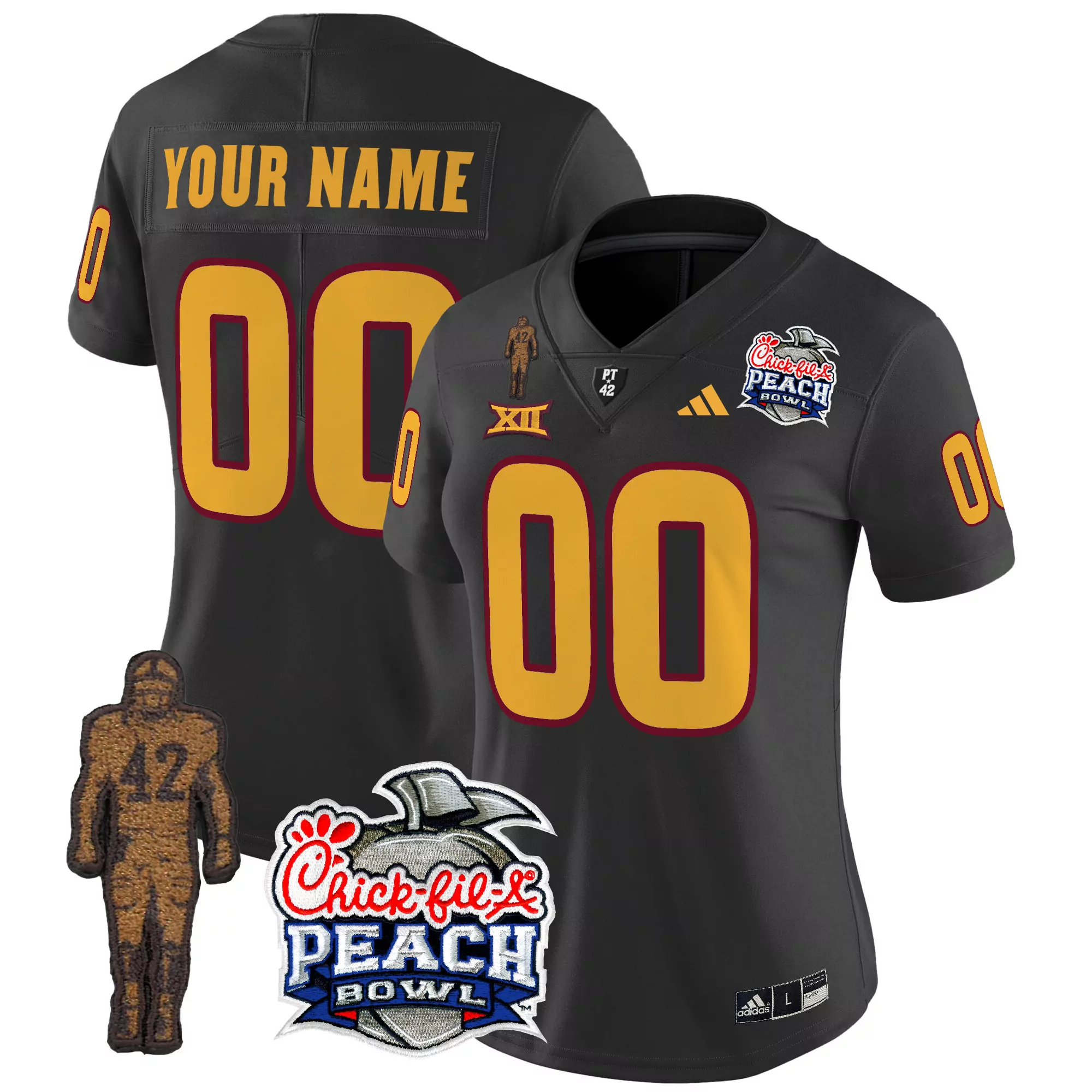 Arizona State Sun Devils Black All Stitched Jersey Name Patch 2024 Decarlos Brooks 25