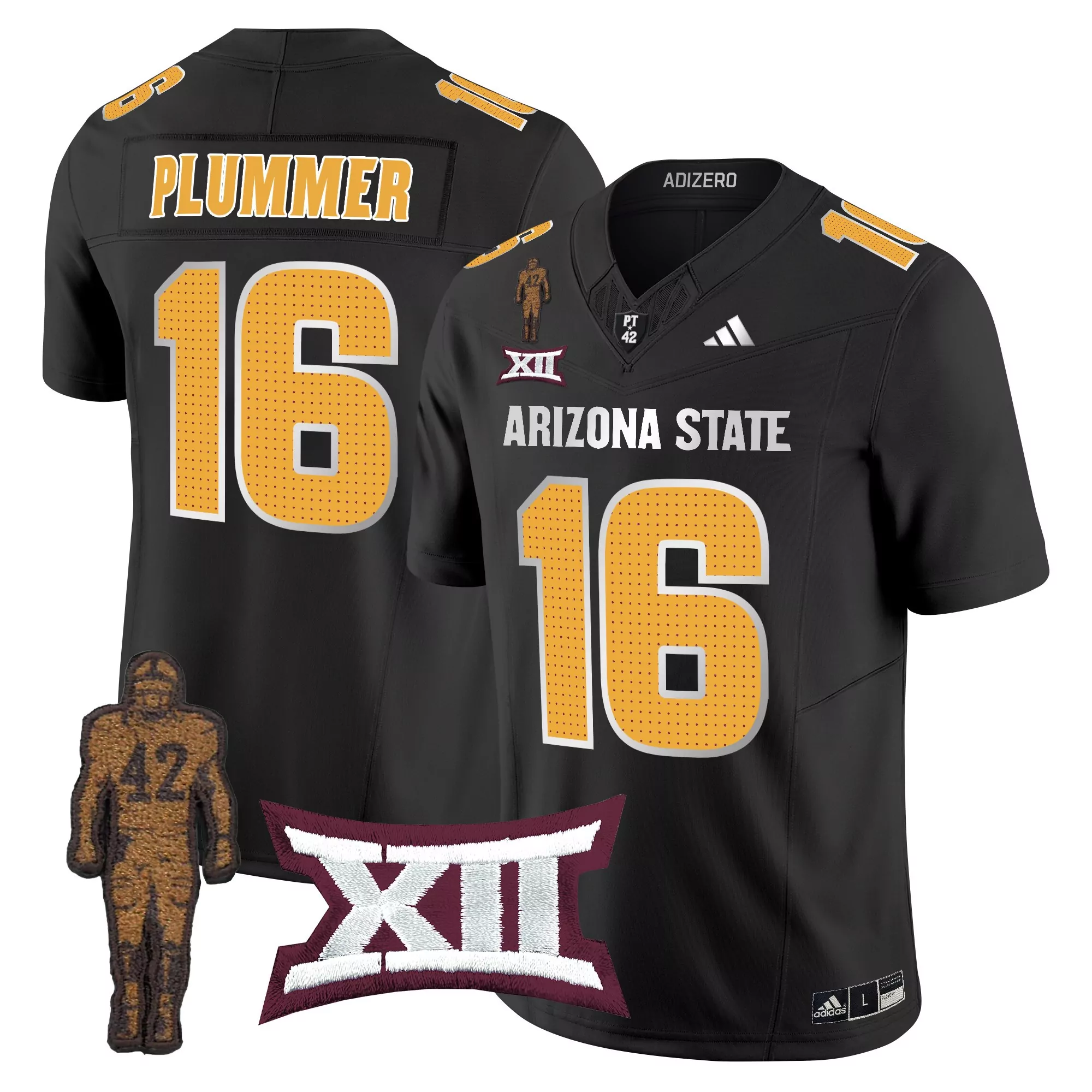 Arizona State Sun Devils Black Stitched Jersey Men 2025 Peach Bowl Name Patch