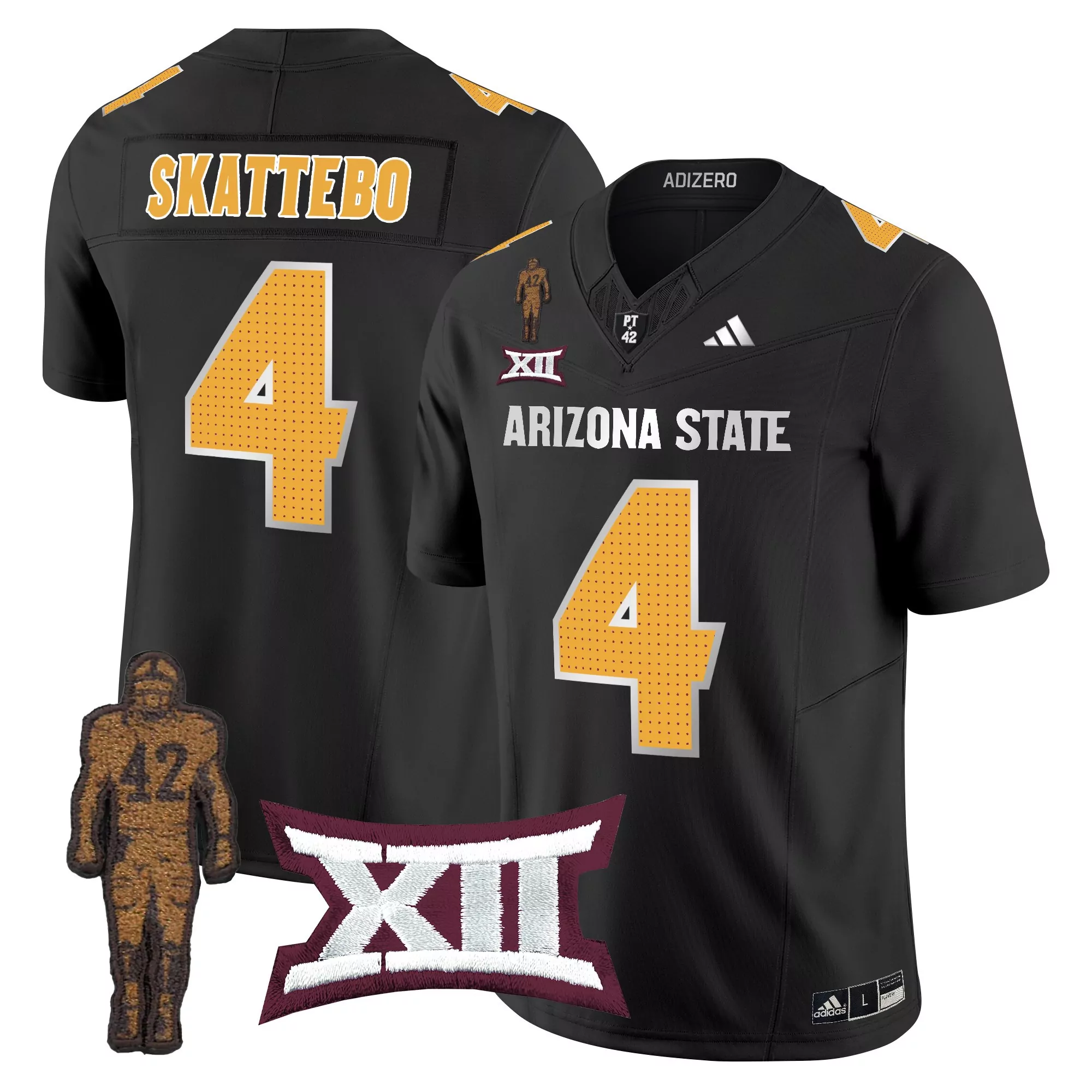 Arizona State Sun Devils Black Stitched Jersey Men 2025 Peach Bowl Name Patch