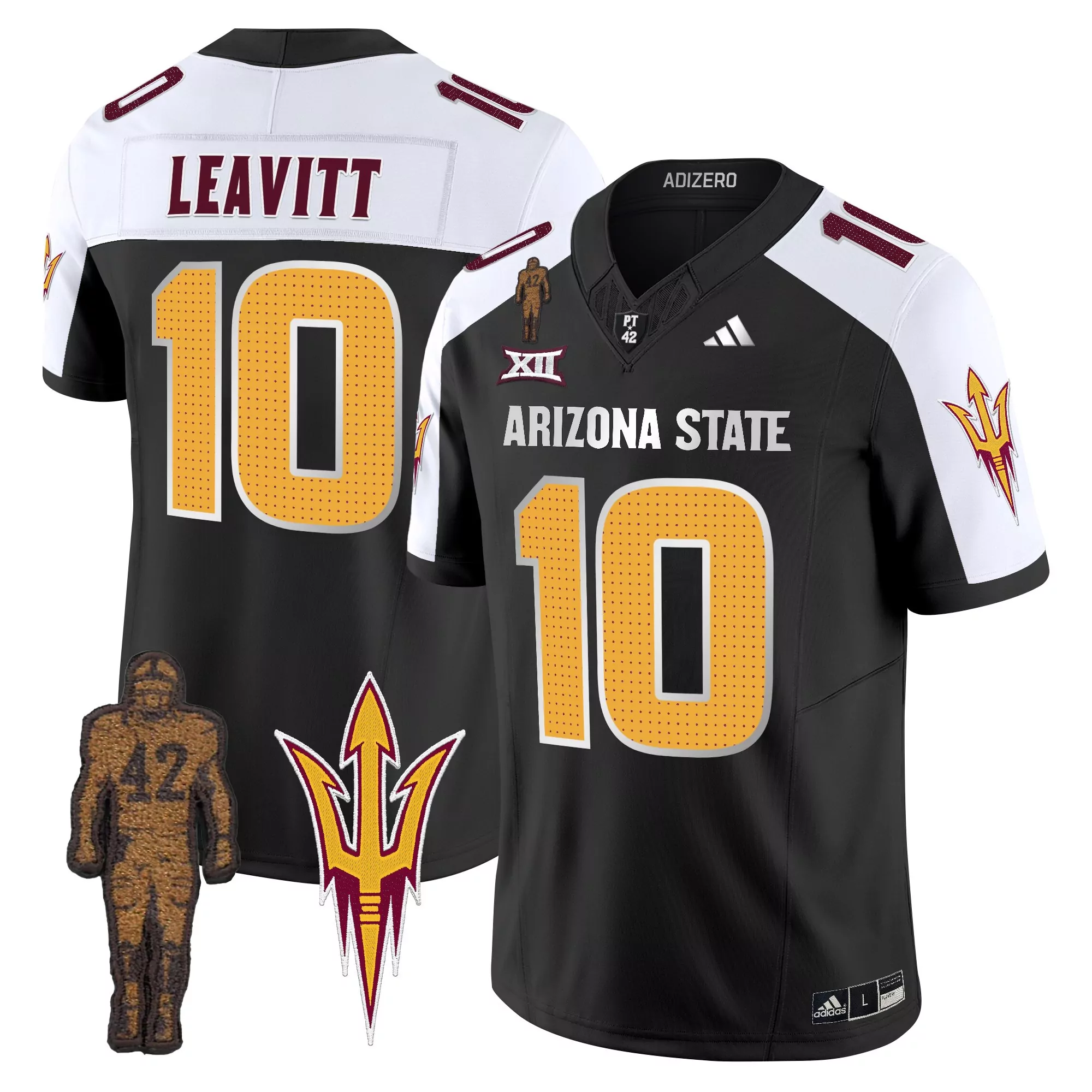 Arizona State Sun Devils Gold Stitched Jersey Name Patch Trump 47 2024 Men'S Style