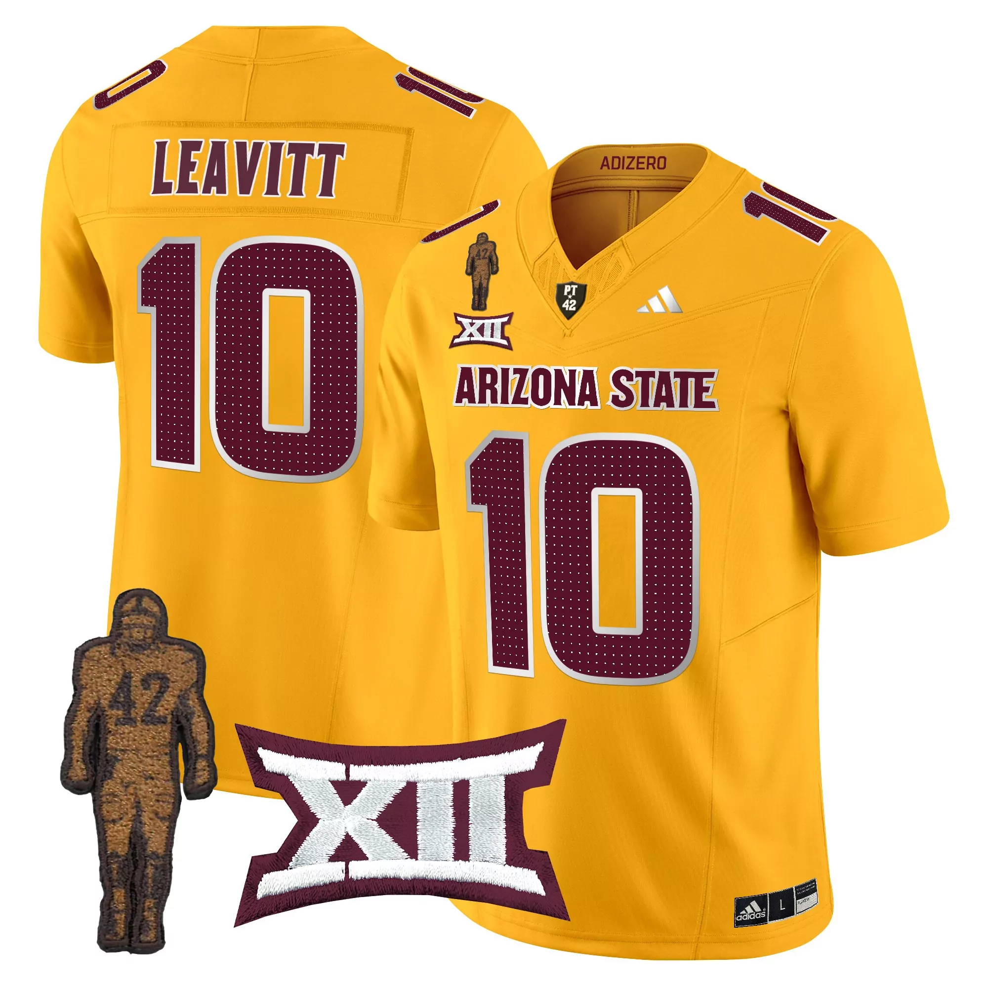Arizona State Sun Devils Gold Stitched Jersey Name Patch Trump 47 2024 Men'S Style