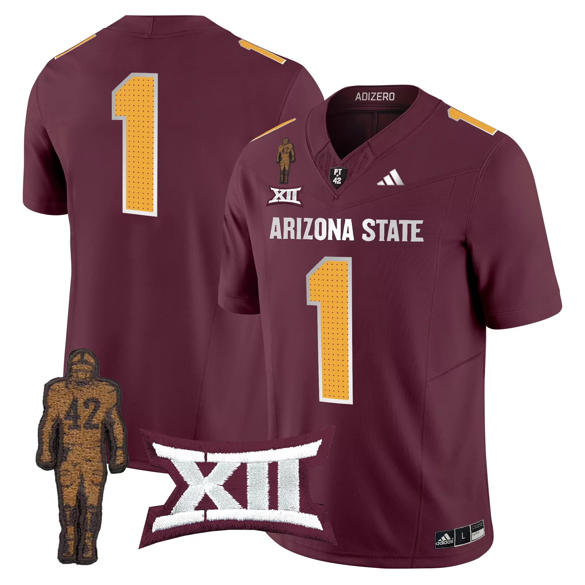 Arizona State Sun Devils Maroon 2024 Sam Leavitt All Stitched Jersey With Name Patch