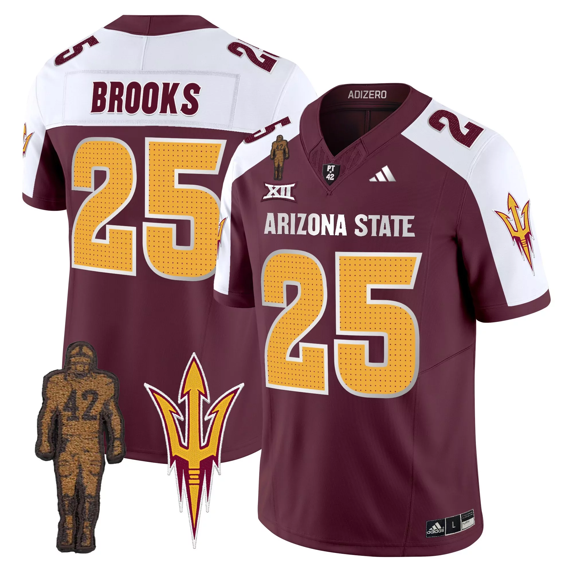 Arizona State Sun Devils Maroon Stitched Custom Jersey 2025 Peach Bowl Men