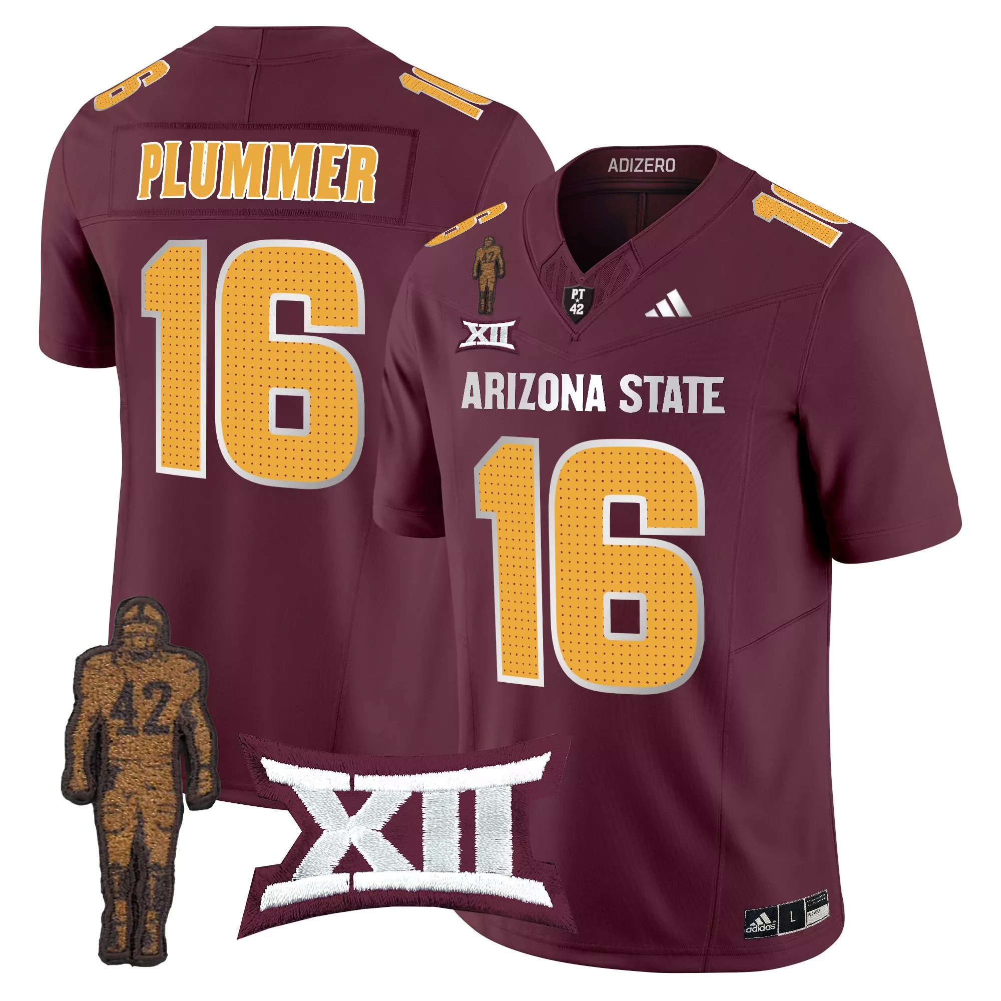 Arizona State Sun Devils Maroon Stitched Custom Jersey 2025 Peach Bowl Men
