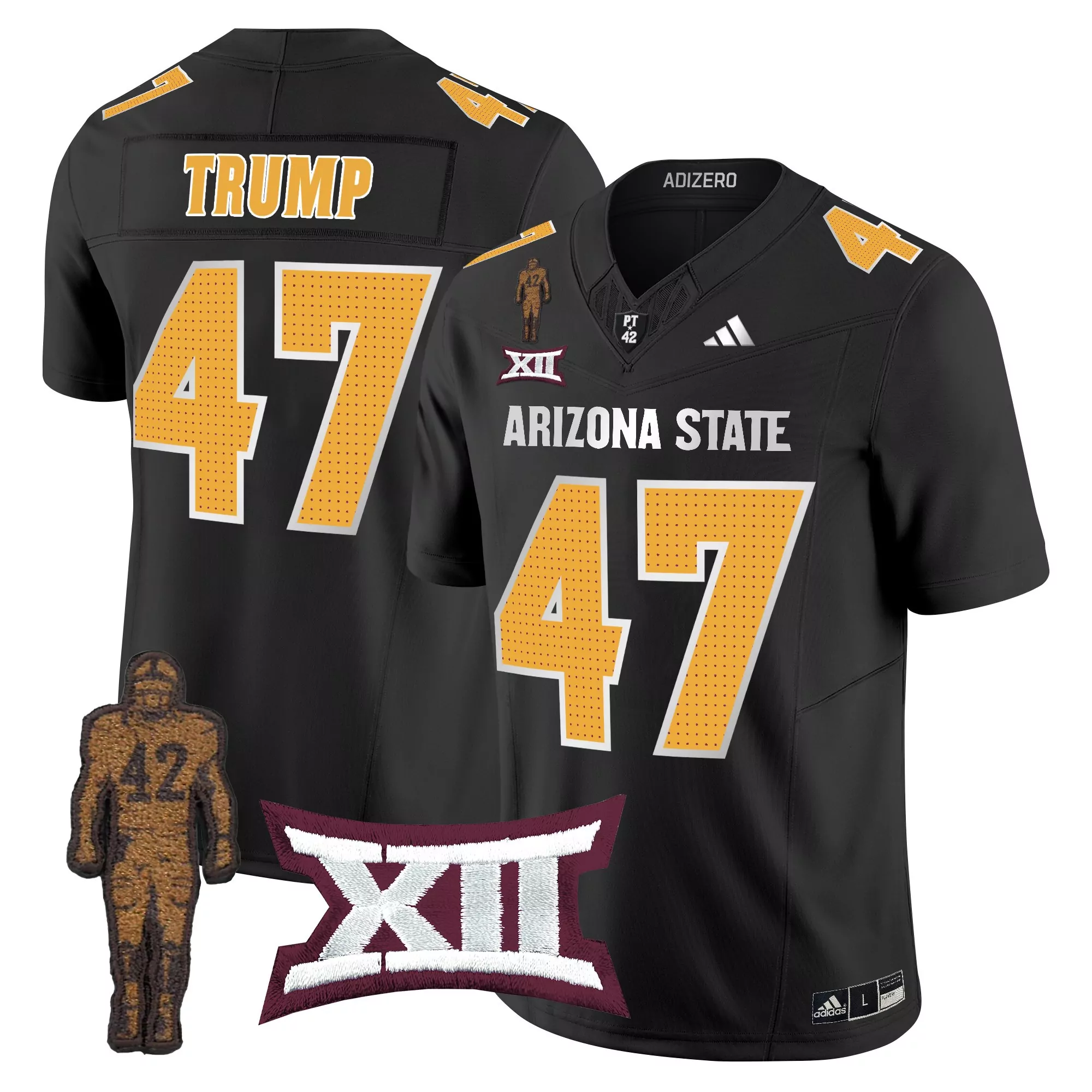 arizona state sun devils men s black jersey chick fil a peach bowl 2023 custom name number