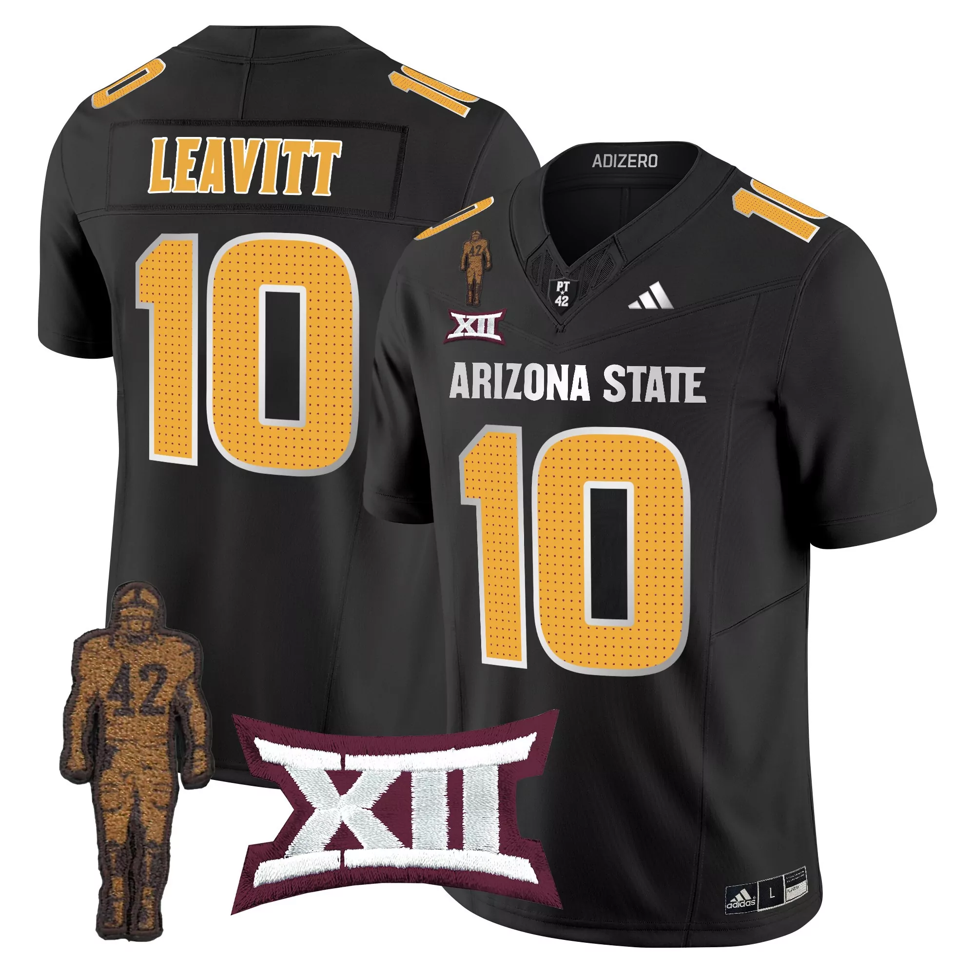 arizona state sun devils men s black jersey chick fil a peach bowl 2023 custom name number