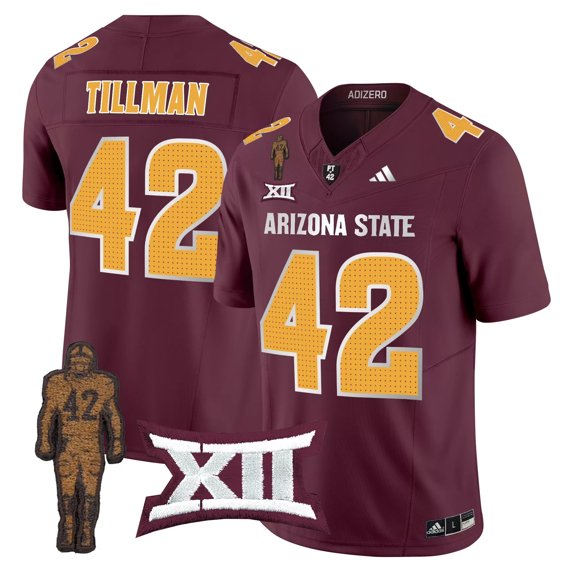 Arizona State Sun Devils Men'S Gold Stitched Jersey Name Patch 2024 Trump 47