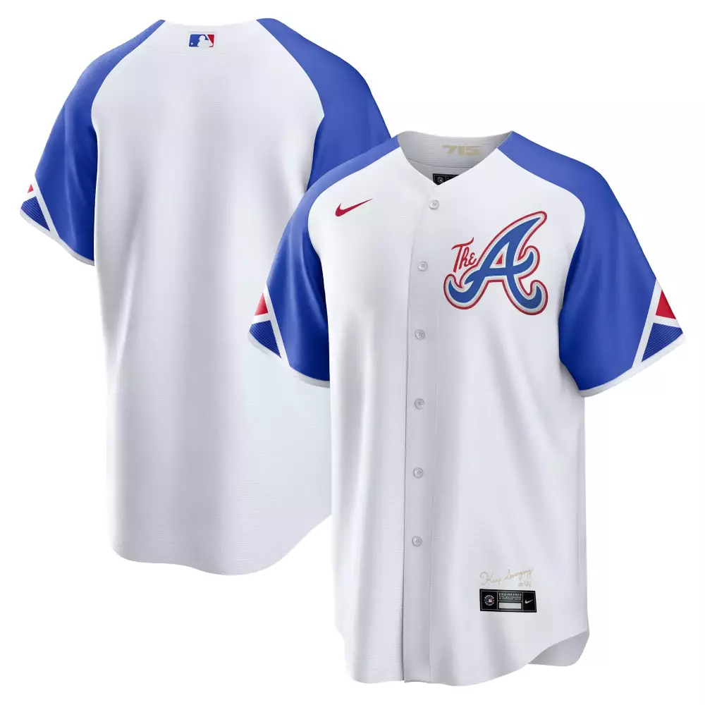 atlanta braves white blue jersey 2023 men s all stitched vapor jersey
