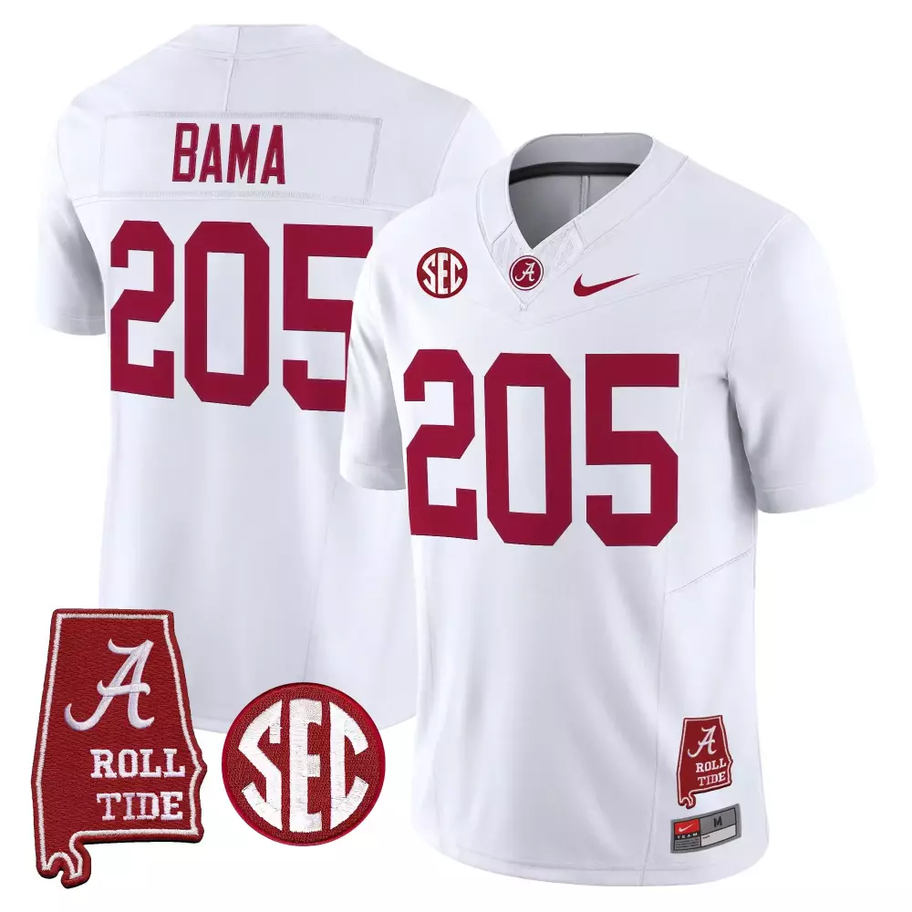 Alabama Crimson Red Youth Jersey 1 2023 | Male All Stitched Vapor Edition | For Men, Women & Youth