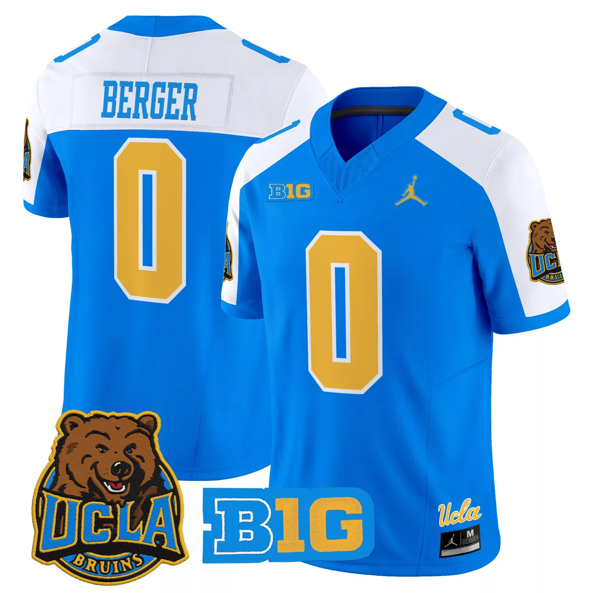 Berger 0 Men'S Stitched Black Ucla Bruins Jersey With Name Patch 2025