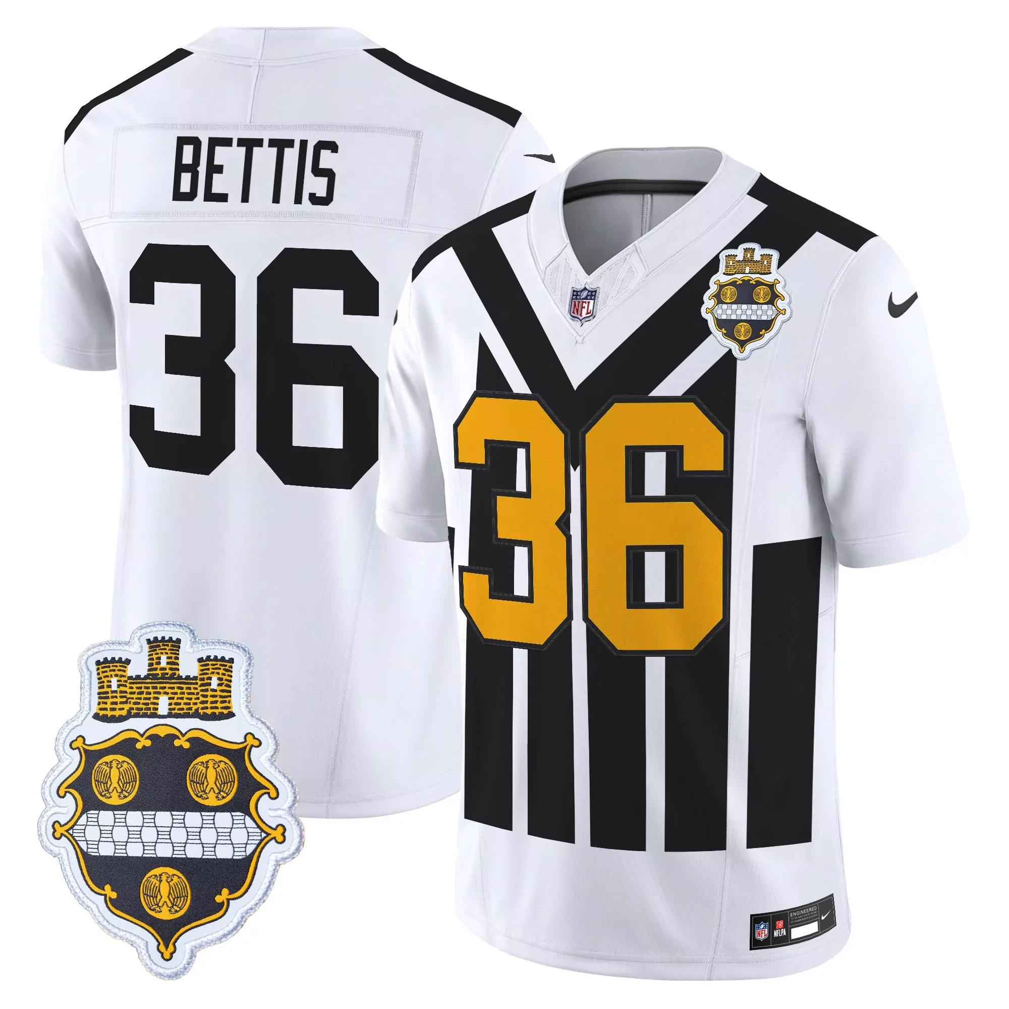 bettis 36 men s vapor stitched jersey pittsburgh steelers black gold super bowl ix patch 2023