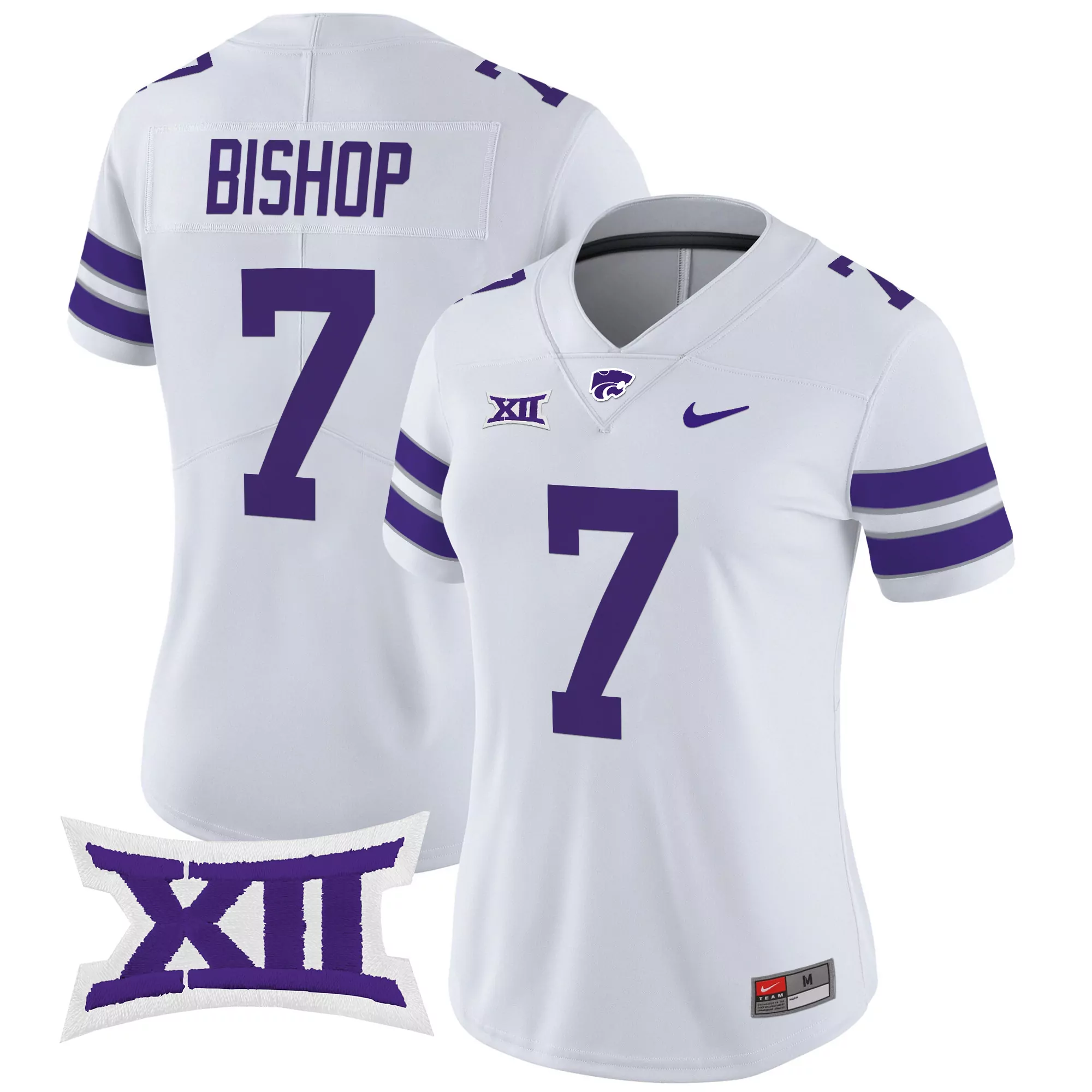 Bear Down 520 Men'S White Stitched Jersey With Xii Name Patch 2025 Arizona Wildcats