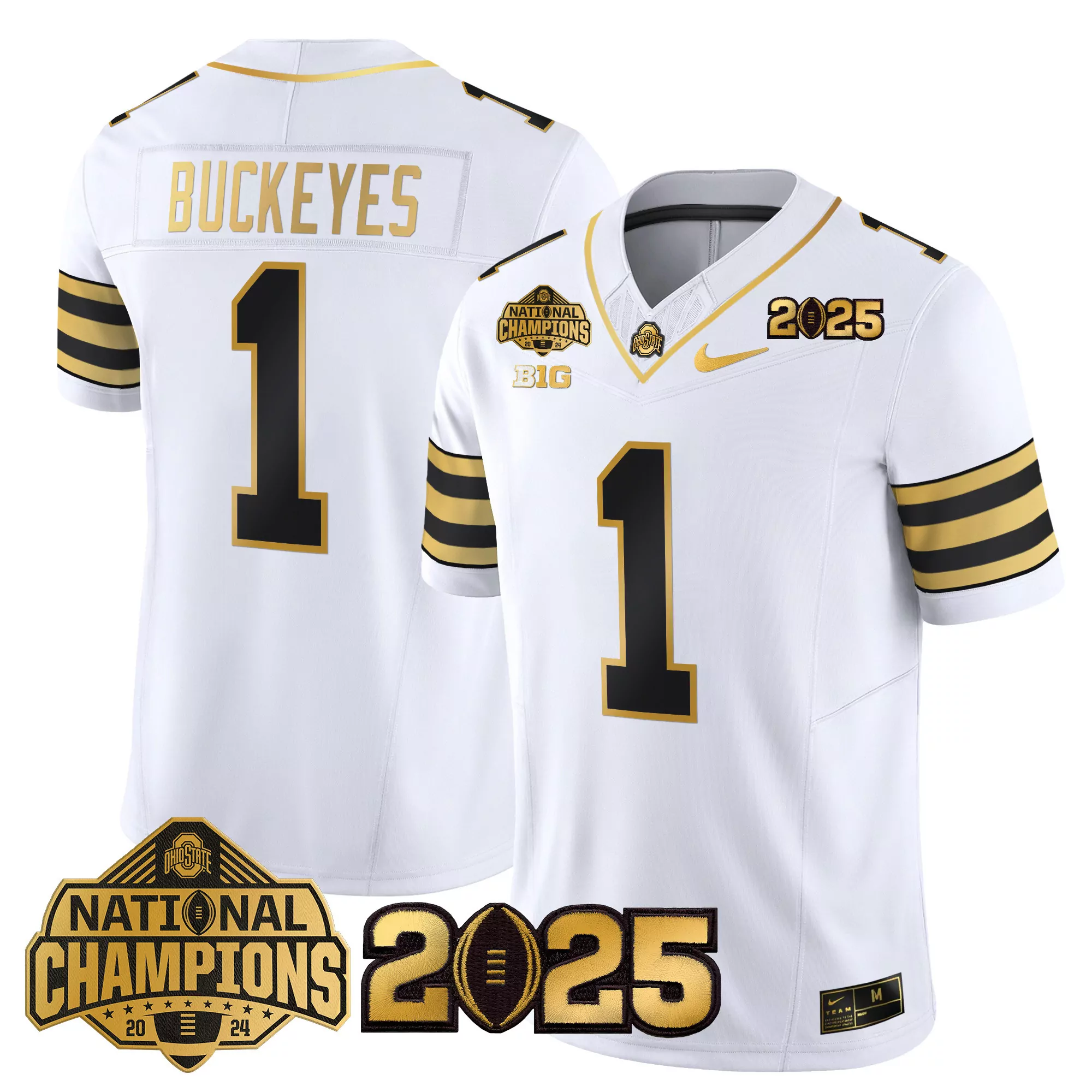 Buckeyes 1 Men'S Stitched Jersey Red Rose Bowl Champions Edition 2025