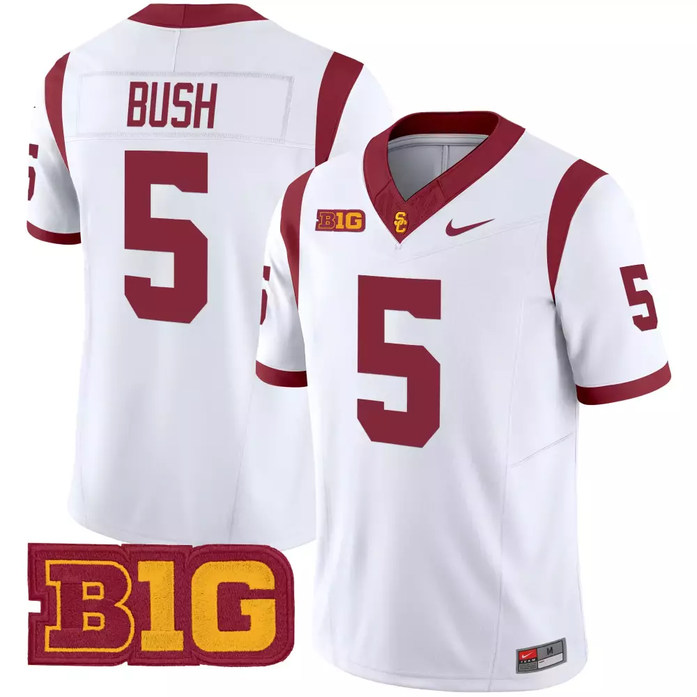 Bush 5 USC Trojans 2025 Women's Vapor Limited Jersey | Black with B1G Patch | Fan Gear for Women & Youth