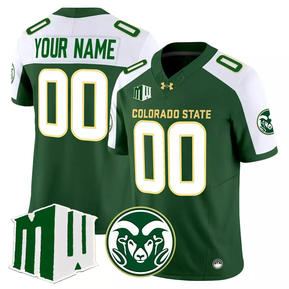 Colorado State Rams Green All Stitched Youth Jersey | 2024 Name Patch Fashion Fan Gear | For Men, Women & Youth