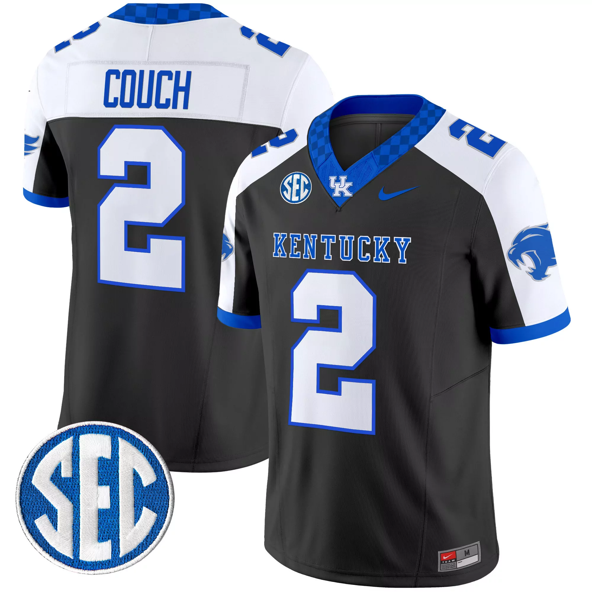 Couch 2 Men'S Blue Stitched Jersey With Sec Patch Kentucky Wildcats 2025