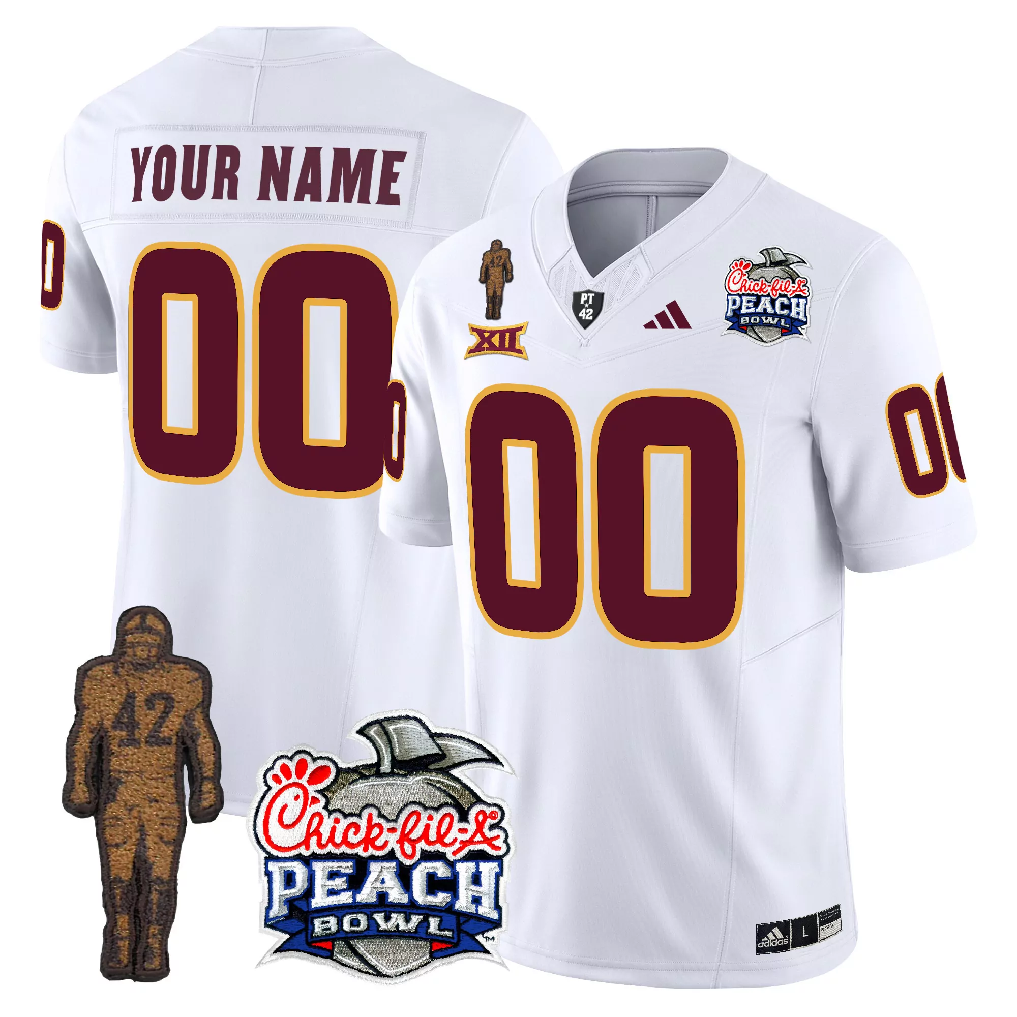 Brooks 25 Men'S Arizona State Sun Devils Maroon Stitched Jersey With Xii Patch 2025