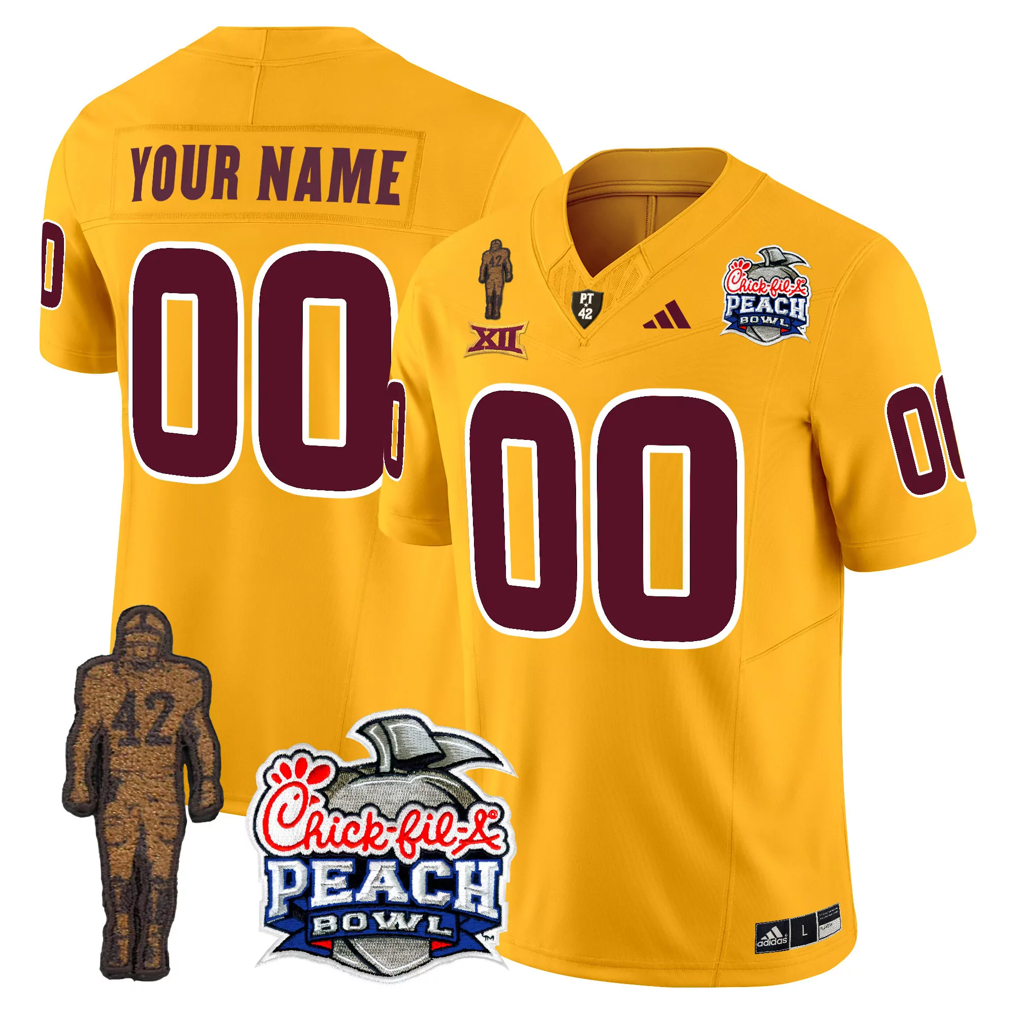 Brooks 25 Men'S Arizona State Sun Devils Maroon Stitched Jersey With Xii Patch 2025