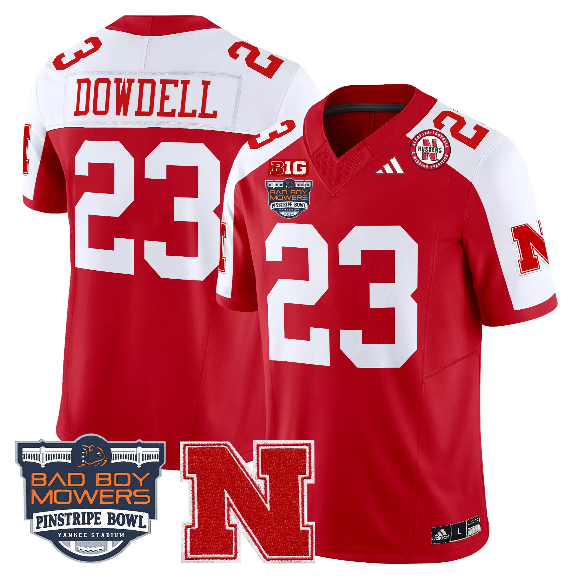 2025 nebraska cornhuskers women s red vapor jersey back 2 back champions patch