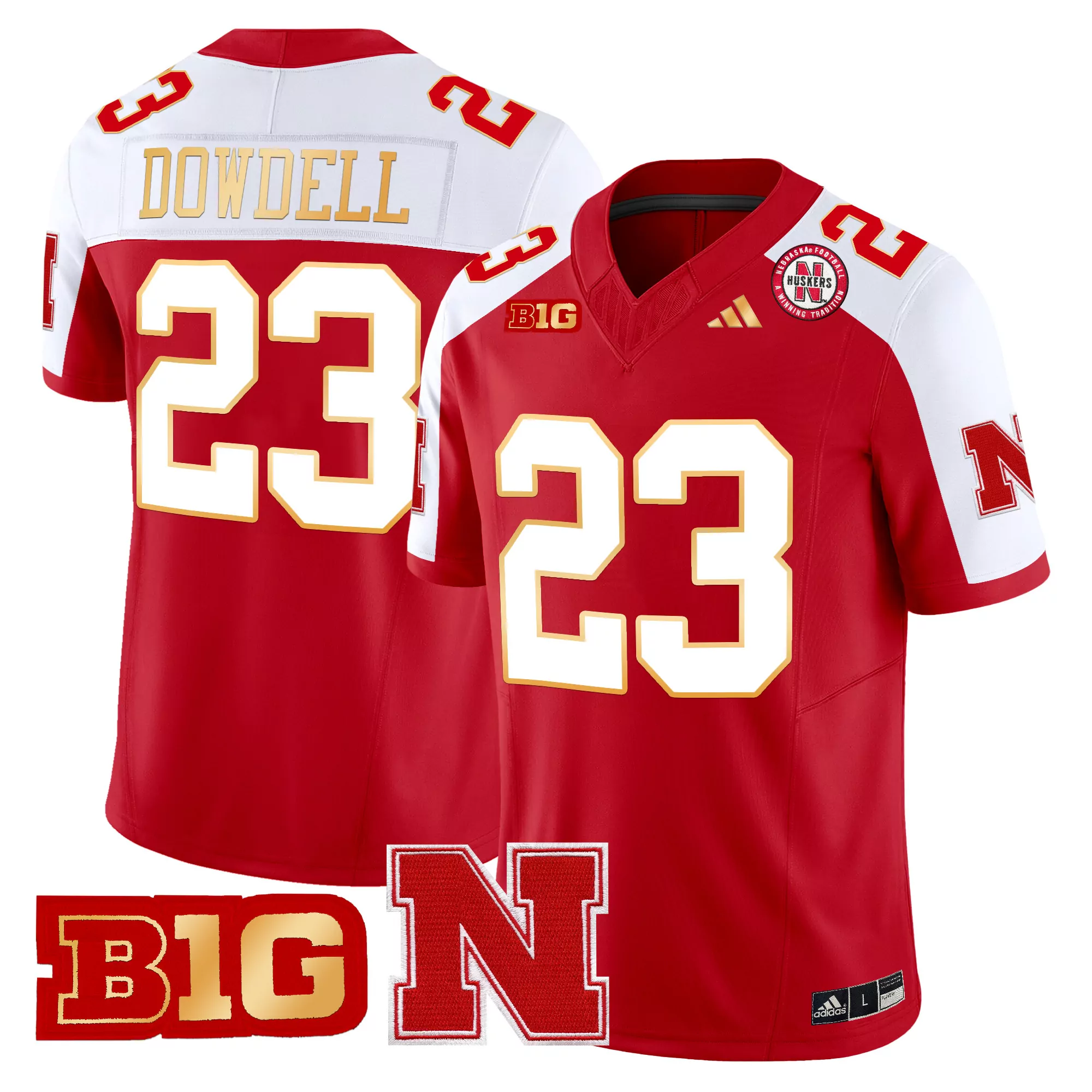 2025 nebraska cornhuskers women s red vapor jersey back 2 back champions patch