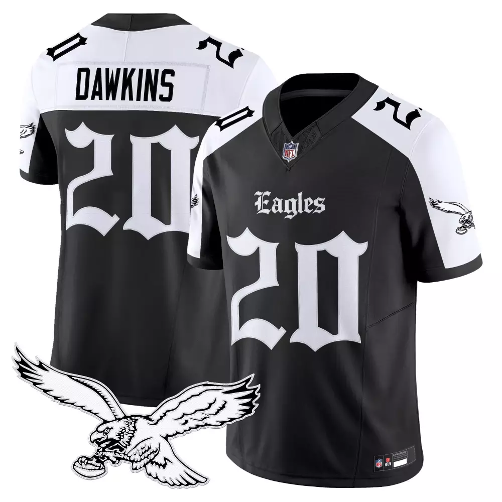 dawkins 20 men s white philadelphia eagles vapor jersey independence day 2025