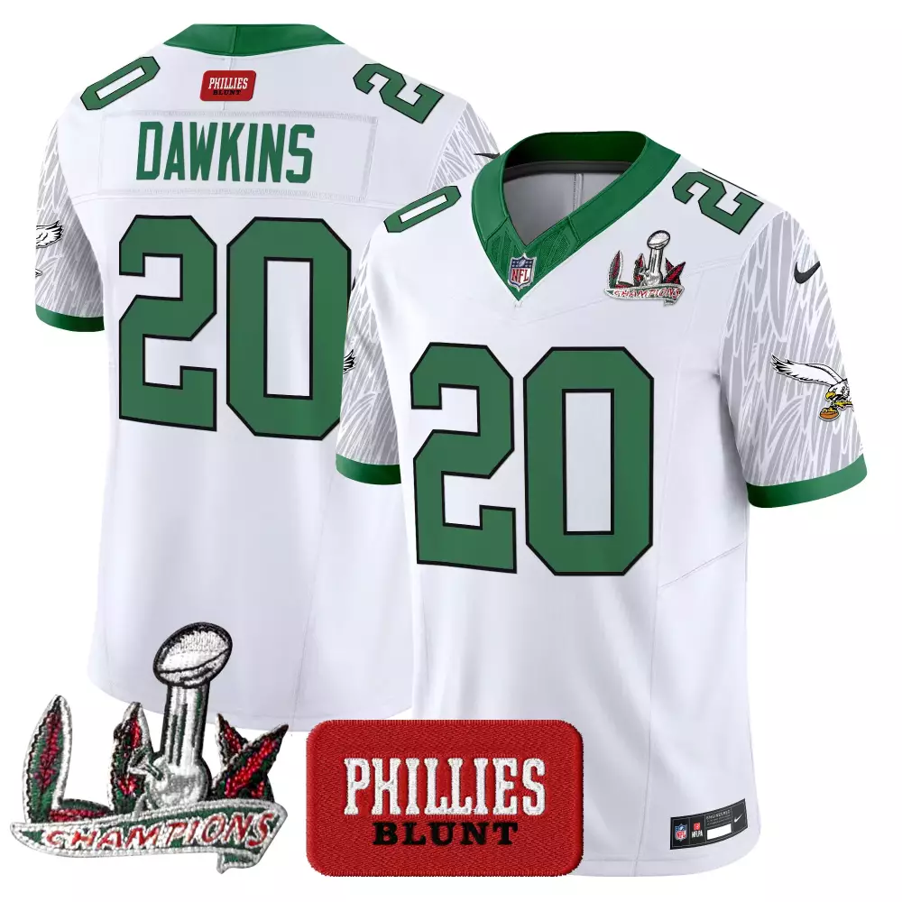 dawkins 20 men s white philadelphia eagles vapor jersey independence day 2025