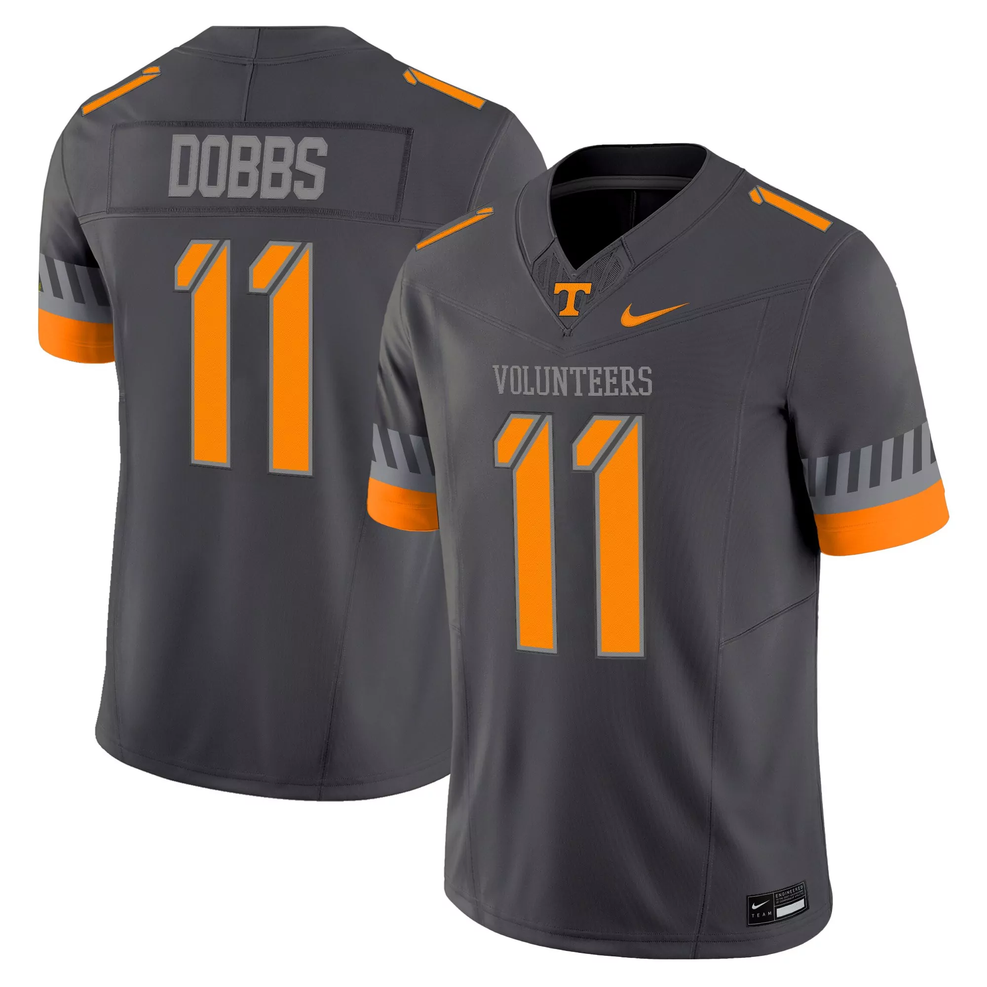 dobbs 11 men s vapor jersey tennessee volunteers 2025 orange stitched embroidered patch