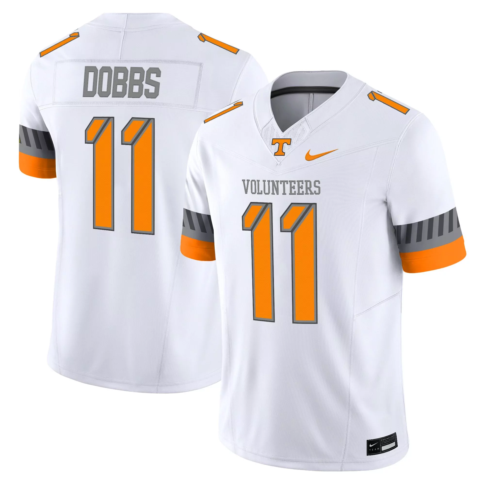 Dobbs 11 Men'S Tennessee Volunteers Stitched Jersey Smokey Grey 2025 Name Patch