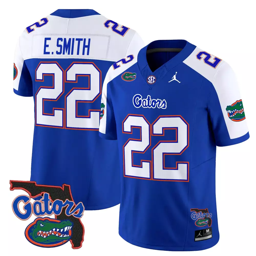 E Smith 22 Florida Gators 2025 Limited Edition Stitched Jersey | Blue Fan Gear for Men, Women & Youth