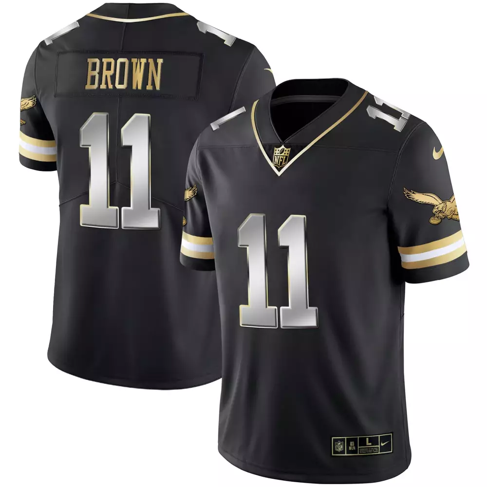 Brown Eagles 2022 Black Stitched Jersey | Name Patch NFL Gear for Men, Women & Youth