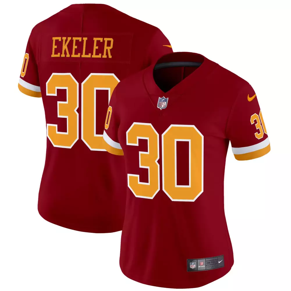 Ekeler 30 Women's Nike Stitched Jersey | Red 2023 NFL Team Name Patch | For Women