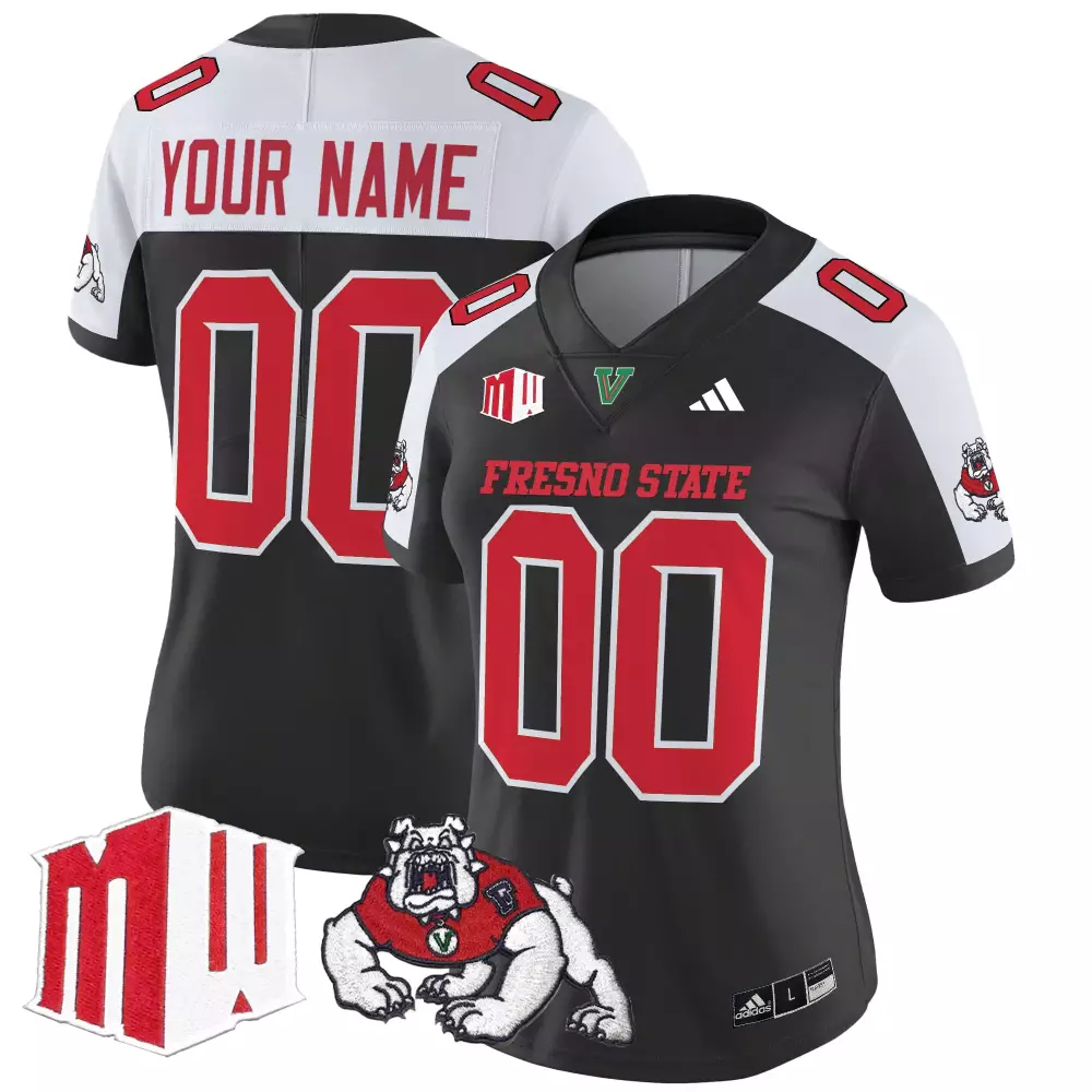 Fresno State Black Women's Stitched Jersey | Name Patch 2025 | Stylish Fan Gear for Women, Men & Youth