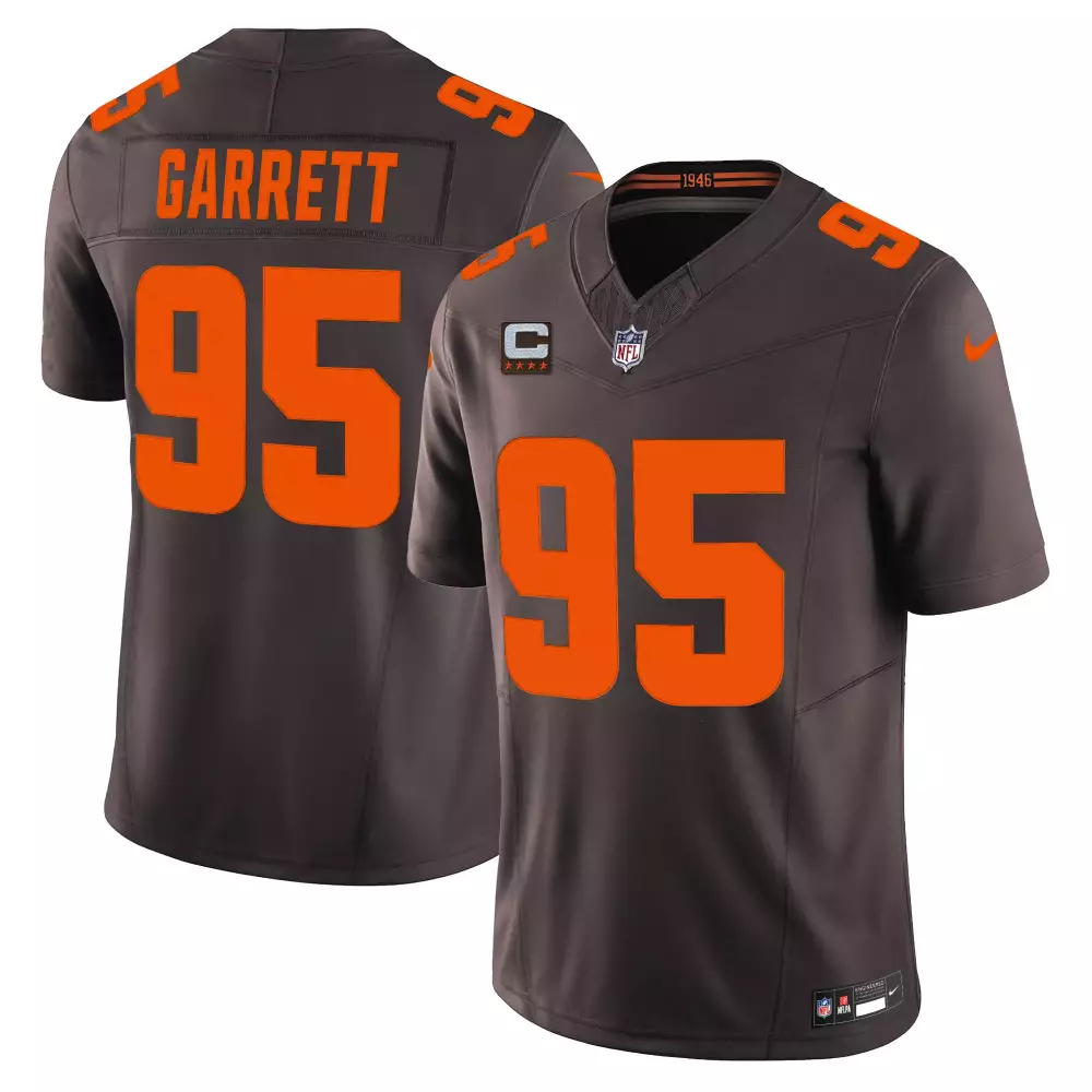 Garrett 95 Cleveland Browns Women's Orange Jersey | 2023 Stitched Vapor Edition with Memorial Patch | Ideal Fan Gear | For Men, Women & Youth