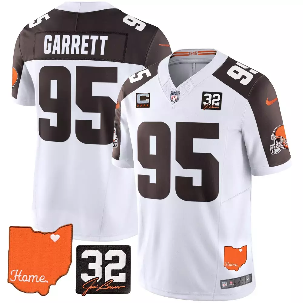 Garrett 95 Cleveland Browns Women's Orange Jersey | 2023 Stitched Vapor Edition with Memorial Patch | Ideal Fan Gear | For Men, Women & Youth