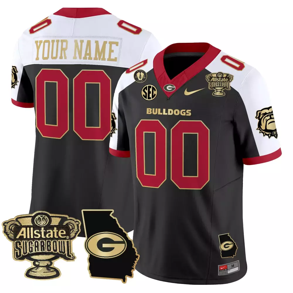 Georgia Bulldogs 2024 All Stitched Black Custom Jersey Women With Name Patch