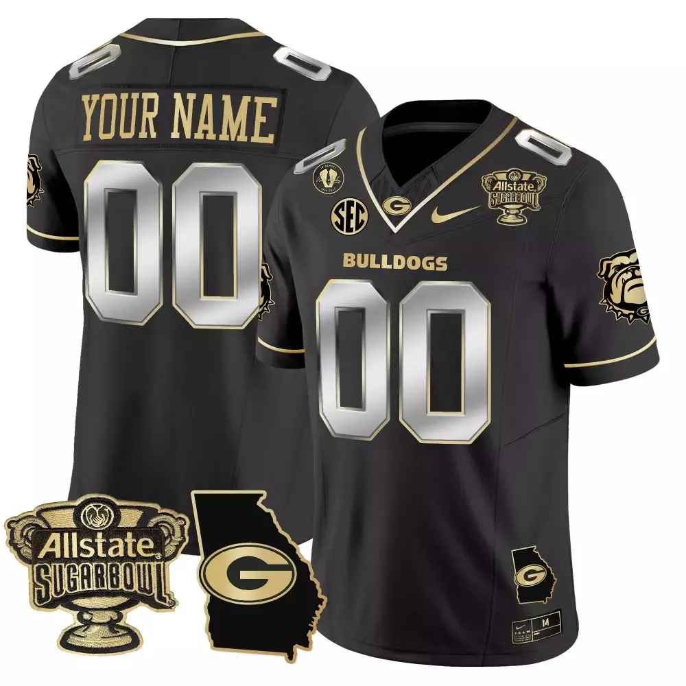 Georgia Bulldogs 2024 All Stitched Black Custom Jersey Women With Name Patch