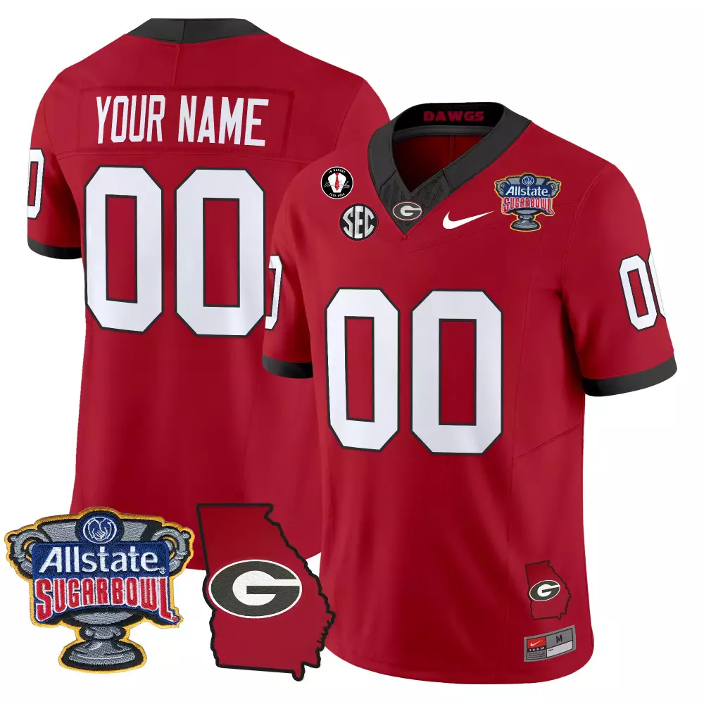 Georgia Bulldogs 2024 All Stitched Black Custom Jersey Women With Name Patch