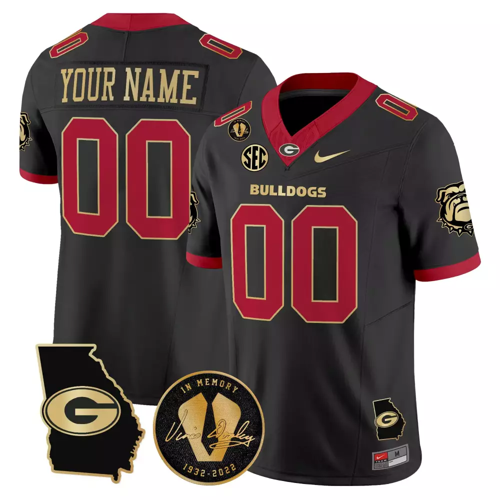 Georgia Bulldogs Black Stitched Jersey 2025 | Men's Name Patch Style 00 | Perfect Fan Gear | For Men, Women & Youth