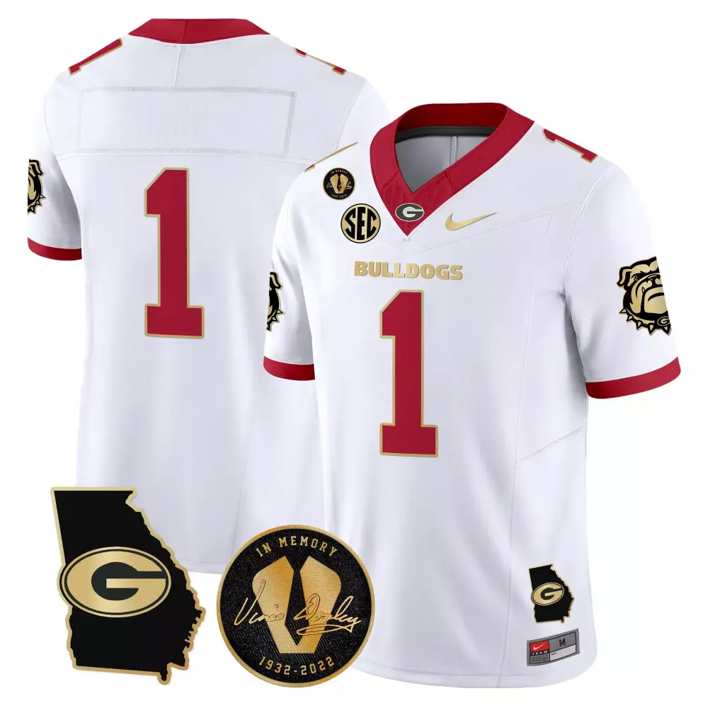 Georgia Bulldogs Stitched Jersey 2022 | Men's White with Name Patch | Perfect Fan Gear for All