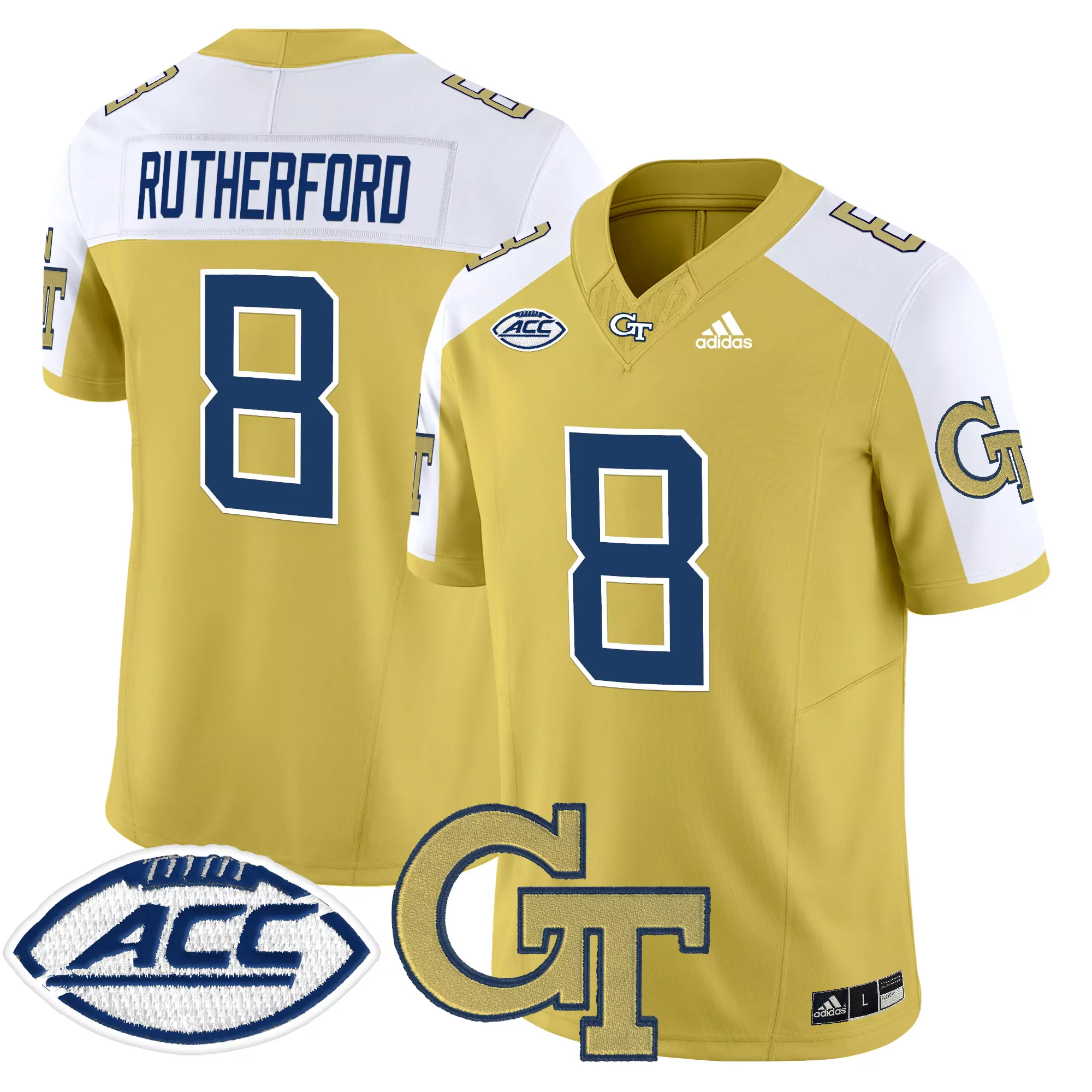 georgia tech yellow jackets gameday greats youth personalized baseball fashion jersey navy