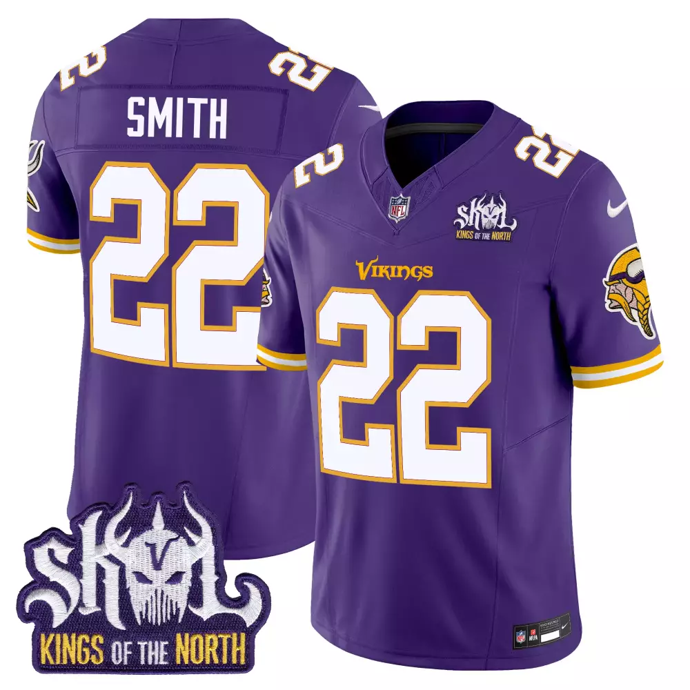 Harrison Smith 22 Vikings Purple Jersey | Kings Of The North Style | All Stitched for Men, Women & Youth | Game Day Outfit