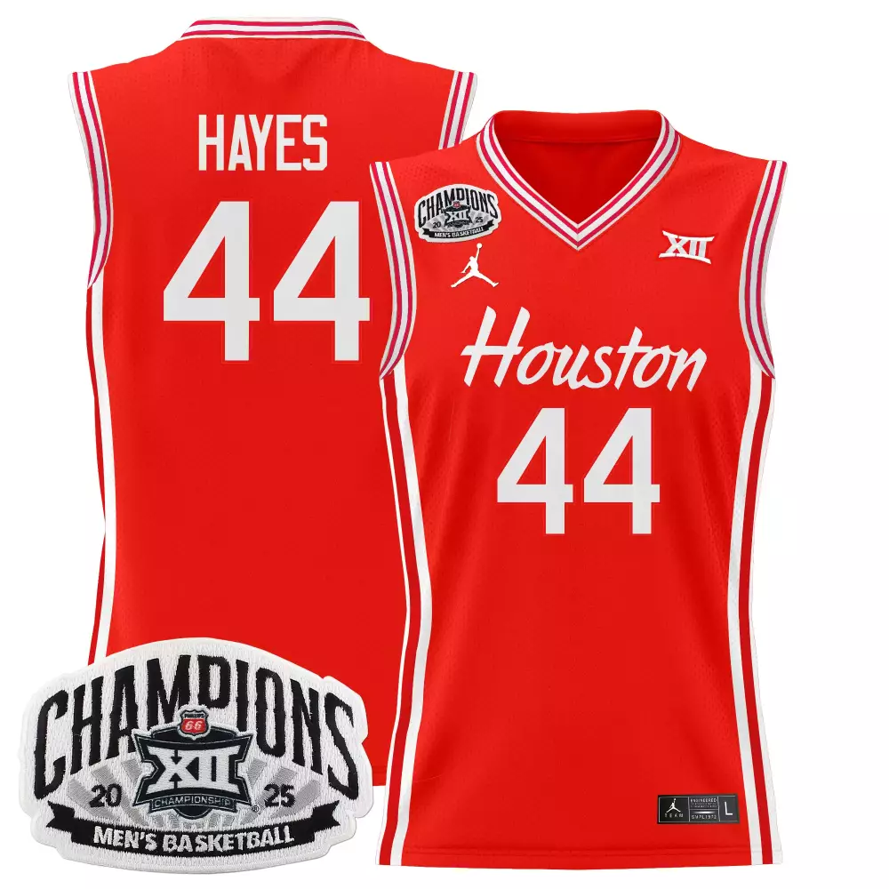 Houston Cougars Elvin Hayes 44 Red Stitched Jersey Men'S 2025 Big 12 Champions Style