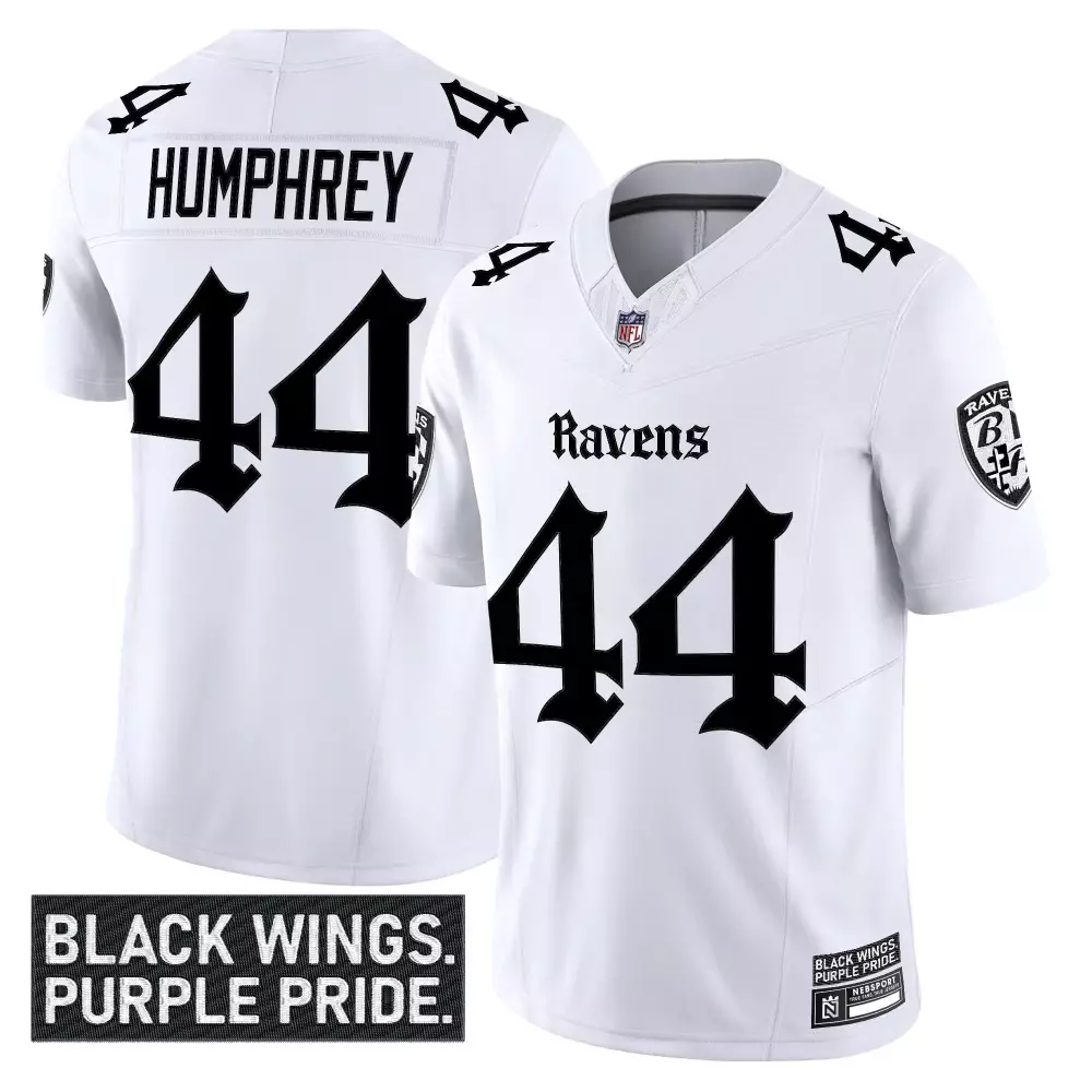 Marlon Humphrey 44 Men's Black Baltimore Ravens Vapor Jersey | 30 Seasons Embroidered Patch 2023 | For Men, Women & Youth