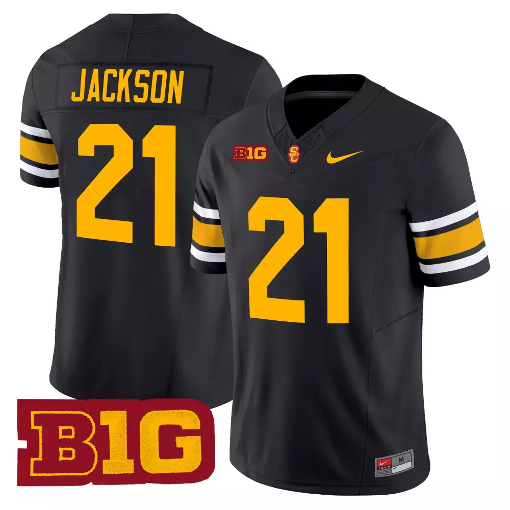 Jackson 21 Men'S Stitched Vapor Jersey Usc Trojans Cardinal With B1G Name Patch 2025 Limited Edition