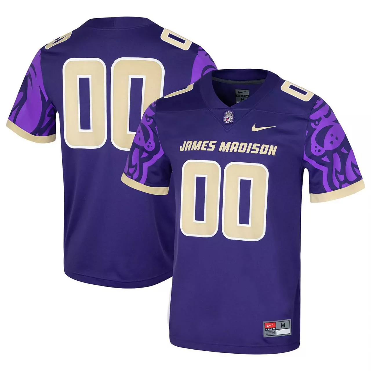 James Madison Purple All Stitched Custom Jersey Men 2024 Name Patch